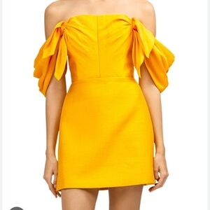 Acler yellow mini cocktail dress